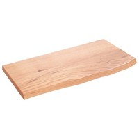 Wandregal Hellbraun 60X30X2 Cm Massivholz Eiche Behandelt