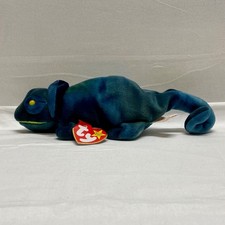 Vintage Ty Beanie Baby Rainbow Chameleon 1997 Retired PE Plush Rare See Tags 