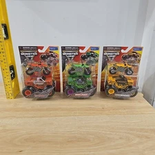 Set of 3 Monster jam 1:64 Exclusive set with Dirt Bike Digatron Thunderoar Grave