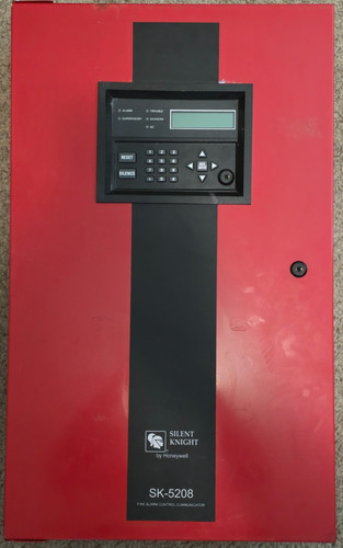 Silent Knight SK 5208 Fire Alarm Panel with Enclosure - Pre-owned - Works No Key