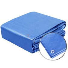 Blue MultiPurpose Tarp 5 Mil Waterproof Cover Shelter Camping Poly Tarpaulin
