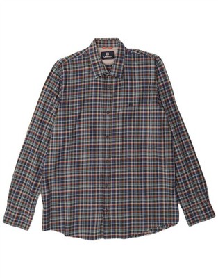 Lerros Herren Stretch Hemd XL dunkelblau kariert CC08