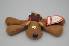 Hallmark Rodney Reindeer Christmas Felt Bean Bag Plush Floppy 8" NWT Vintage NOS