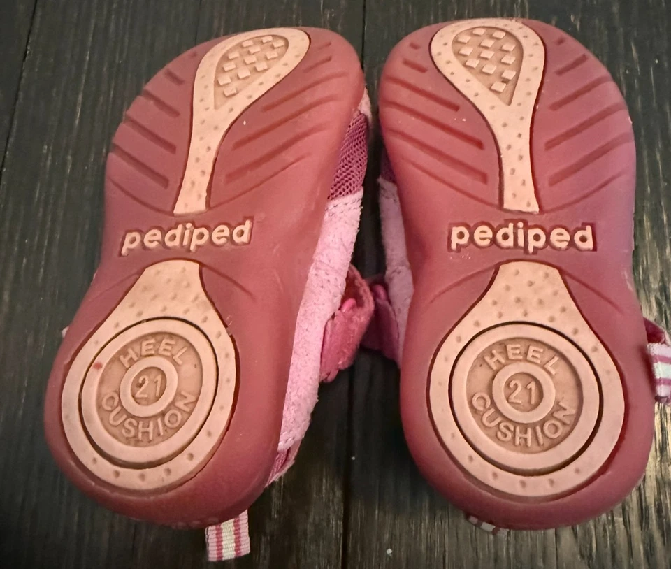 Pediped Girls Baby Toddler Pink Sandals Mary Jane EU 21 US Size 5.5 - Image 4 of 4