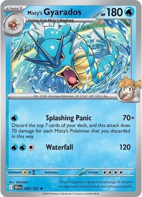Misty's Gyarados - 049/182 - Holo Rare Scarlet & Violet - Destined Rivals Lightl