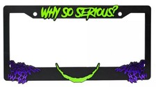 The Joker Why So Serious 3d Raised License Plate Frame Lime Green And Purple