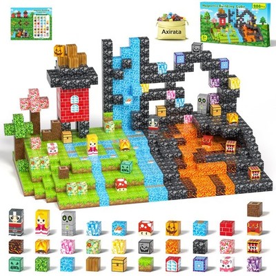 208 PCS Magnetic Building Blocks Set for Kids - STEM Toys, Magnetic Tiles, Gift