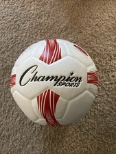 Champion Sports Futsal Low Bounce Ball - Size 3.5 - White/Red Gently Used