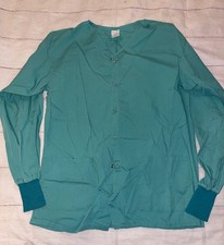 Adult Medium Standard Textile Green Hospital Scrub Jacket