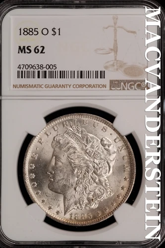 1885-O Morgan Dollar - NGC MS 62 - Brilliant Uncirculated  Lustrous  #SLH522