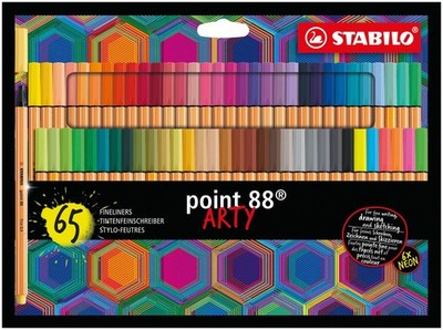 - point 88 - Fineliner - ARTY - Pack of 65 - Assorted colors
