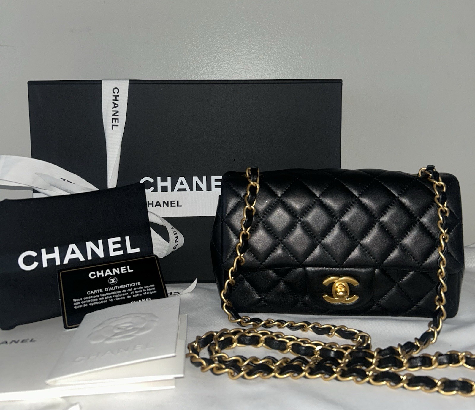 CHANEL Classic Mini Rectangular Flap Bag Quilted … - image 1
