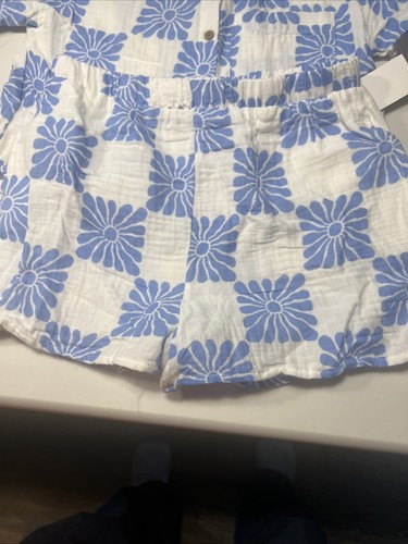 Grayson Threads Kids Girls Size M(8) Top & Shorts White And Blue 2 PC Set - Picture 9 of 9