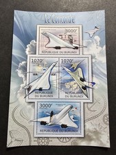 TIMBRE BURUNDI  AVIONS LE CONCORDE AVIATION NEUF ** LUXE MNH 2012