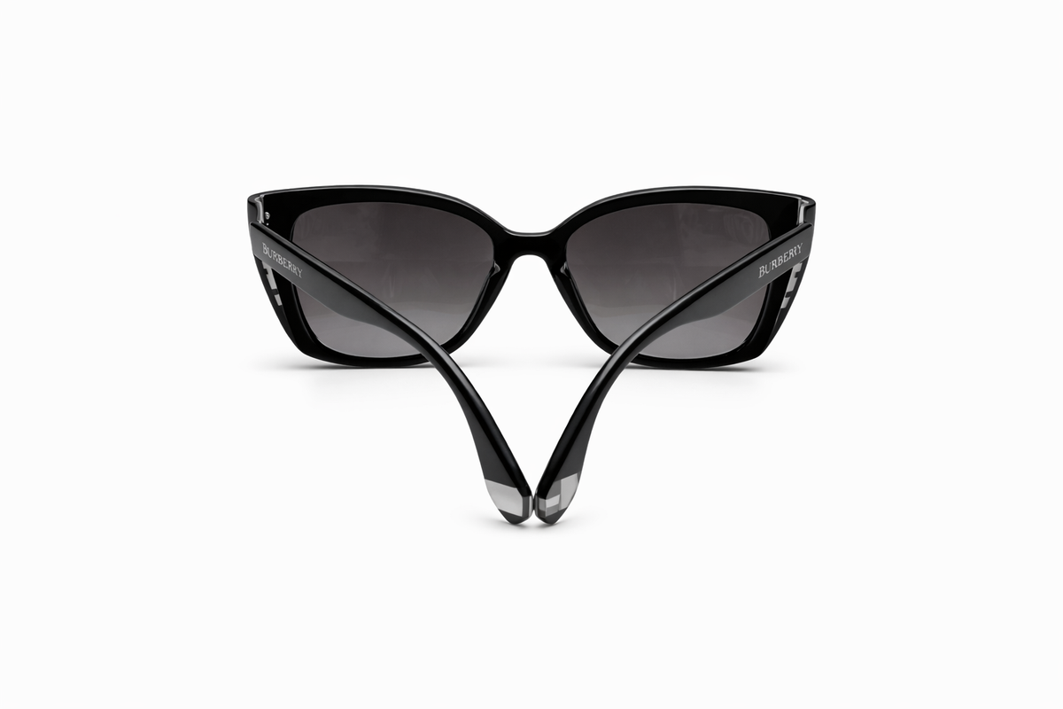 Burberry Bicolor Cat Eye Sunglasses in Black included Burberry Sunglasses Case Burberry Women main image 2