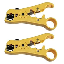 Pack 2pcs Universal Cable Wire Stripper Cutter Stripping Tool for Flat or... 