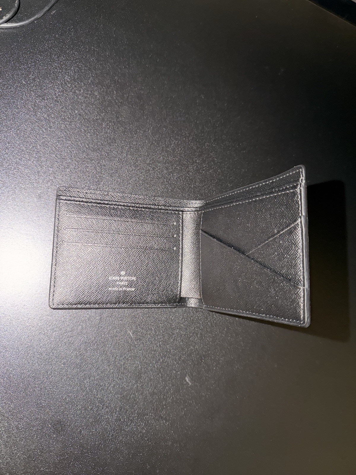 LV Men Slender Wallet Monogram Eclipse Black Leat… - image 3