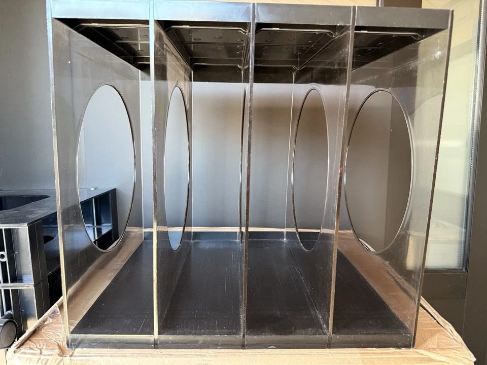 Rak2: Vinyl LP Box Aufbewahrung Retro 70er 80er Jahre in für ca 100 LPs - Bild 2 von 3