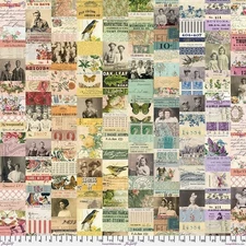 Free Spirit Tim Holtz Palette Multi PWTH320 Multi Collage  Cotton