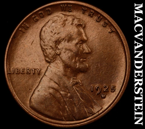 1925-D Lincoln Wheat Cent- Uncirculated Luster No Reserve #J3454