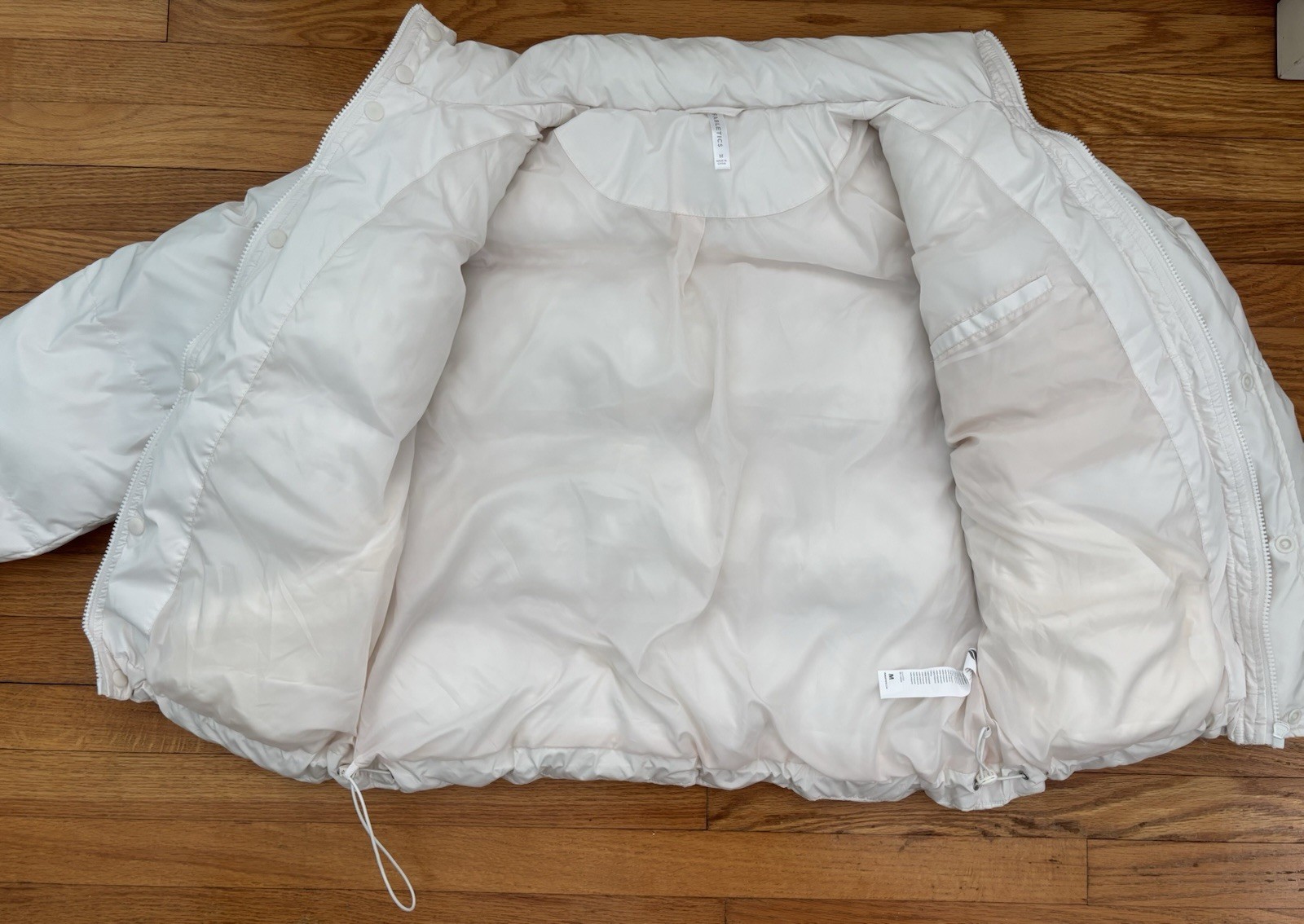 Fabletics Essential Puffer Womens Jacket Bone/Whi… - image 10