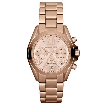 Michael Kors Uhr MK5799 Bradshaw Damenuhr Chronograph Armbanduhr Roségold Datum