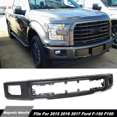 For 2015-2017 Ford F-150 F150 Painted Magnetic Metallic Front Bumper FO1002424