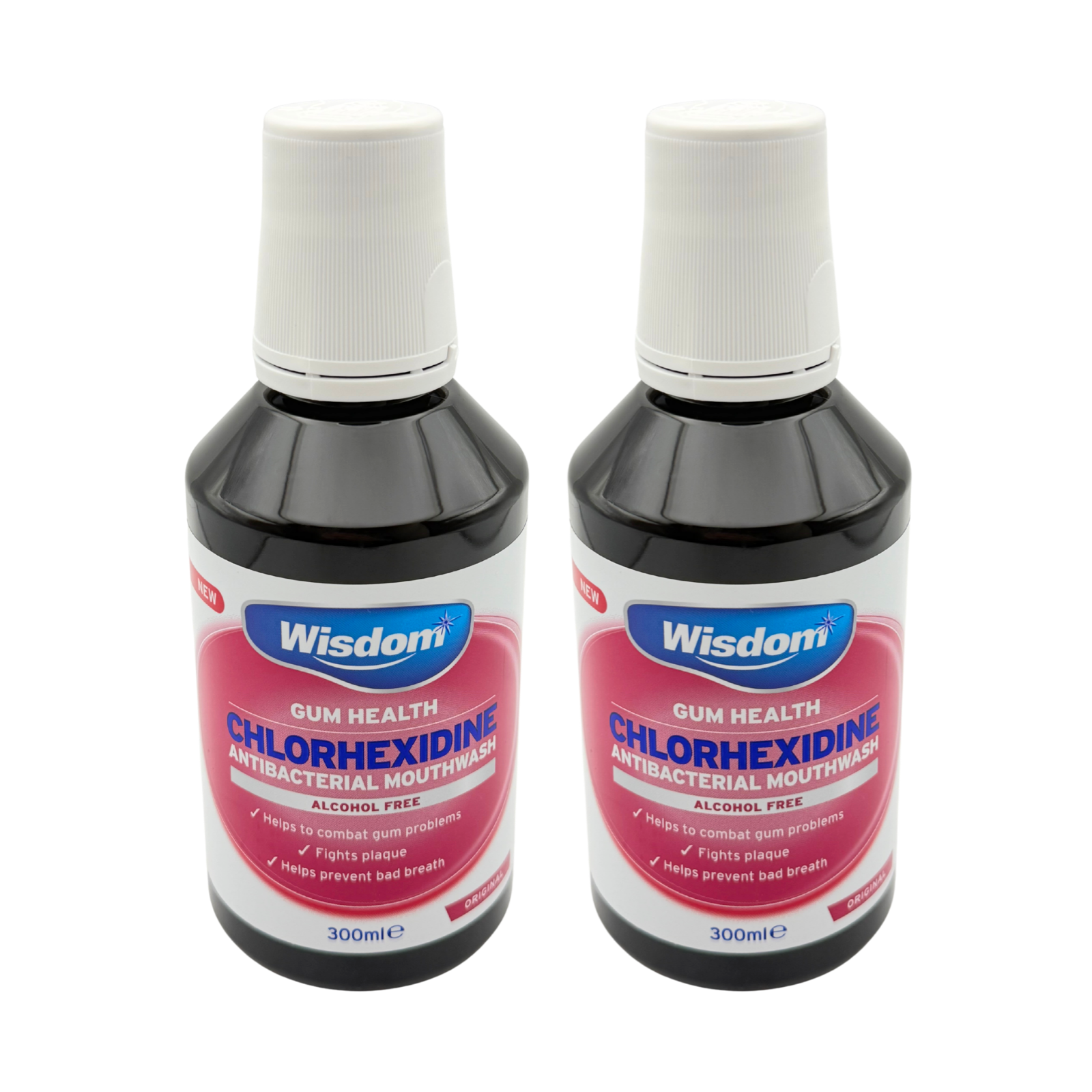 6 x Wisdom Chlorhexidine Antibacterial Mouthwash Original Alcohol Free - 300ml - Image 13