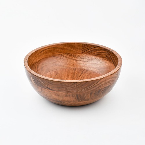 Large Acacia Wooden Salad Bowl with Servers | 3-Piece Big Salad Bowl Set | 12... - Picture 9 of 9