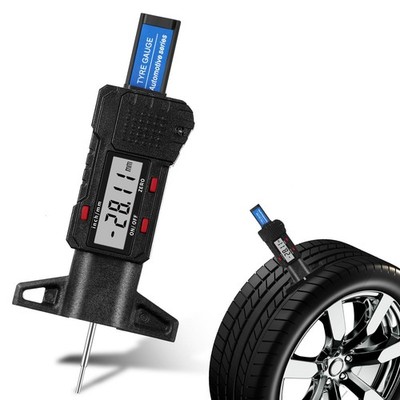 Digital Tire Tyre Tread Depth Gauge 0-25.4mm Range, 0.01mm Resolution, Portab...