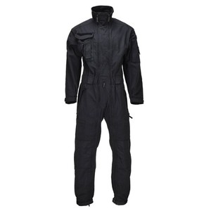 Original Dutch Military Flight Coverall Reinforced Knees Double Zipper Black