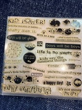 Kid Power Close To My Heart Acrylic Stamp Set RETIRED