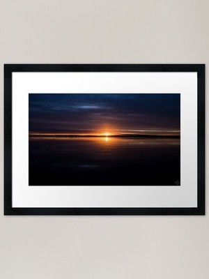 Gerahmtes Kunstbild Sonnenaufgang am Störsee gerahmt Wandbild Poster Leinwanddruck Bild