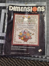Dimensions Life's Greatest Treasures Cross Stitch Kit 3028 Vintage 1982 Sealed