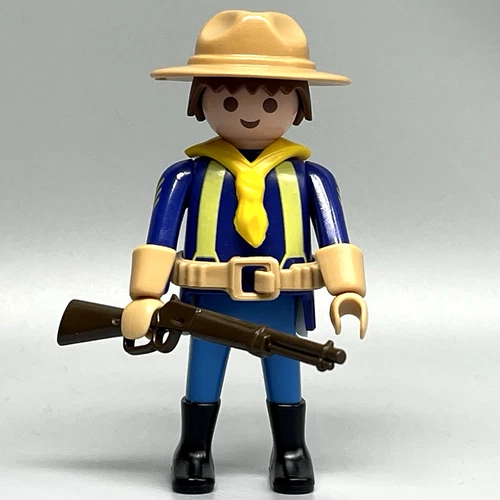 Playmobil Cavalryman Union Army Soldier Yankee Male Adult Figure 3023 3811 VTG