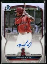 2023 Bowman #CPA-NR Nelson Rada Chrome Prospect Refractor AUTO #/499