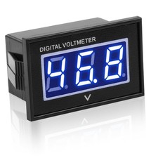LED Digital Volt Meter for Golf Carts & Electric Vehicles - 12V-120V Waterproof
