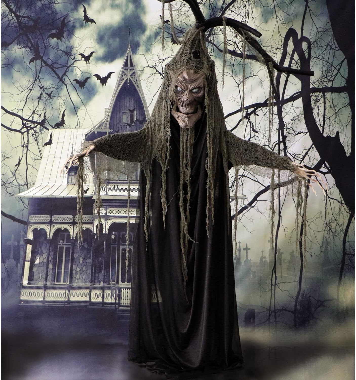 Haunted Hill Farm Life-Size Haunted Talking Tree Halloween Animatronic with