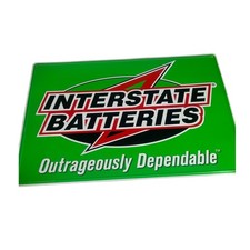 Interstate Batteries Metal Sign Green Garage Shop Decor Outrageously Dependable