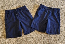 Old Navy Boys Small 6/7 Quick Dry Quick Drawstring Shorts navy blue lot of 2