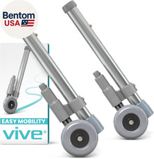 Walker Wheels with Brakes - Mobility Aid Equipment for Seniors - Replacement Par
