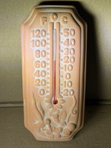 Terra Cotta Hummingbird Flowers  Outdoor Thermometer Great American Opportunity