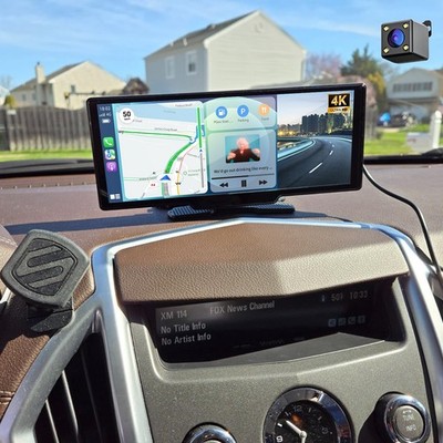 4K 10.26 Zoll Wireless Carplay & Android Auto Display mit Dashcam & Rückkamera