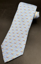 VINEYARD VINES Silk Tie New With Tags Blue with White Sailboats Wind Waves USA