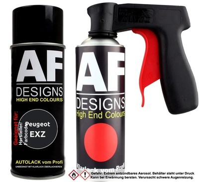 Spraydosen Griff Set für Peugeot EXZ Noir Caldera Nacre Basislack Klarlack Handg