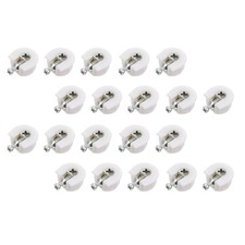 100Pcs Eccentric Furniture Connectors Durable White PP Zinc Alloy for Cabinets