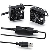 Dual 40mm USB Fan with 3 Speeds Adjustable 5V PC Fan Mini USB 40MM Dual Fan