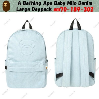 A Bathing Ape Baby Milo Denim Large Daypack am70-189-302