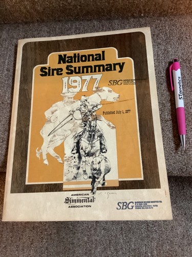 1977 American Simmental Association National Sire Summary  Vintage Cattle cows