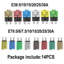 14 x DC 32V Resetable Mini ATM Circuit Breaker Blade Fuse for Car Truck Boat USA